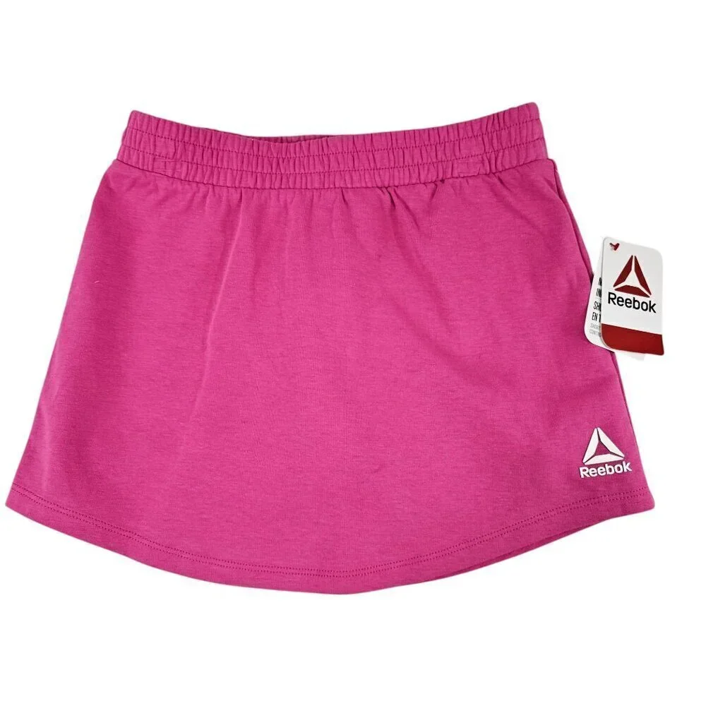 Reebok Girls Active Velocity Skort (Skirt w/Compression Shorts) – Pink – S/M/L
